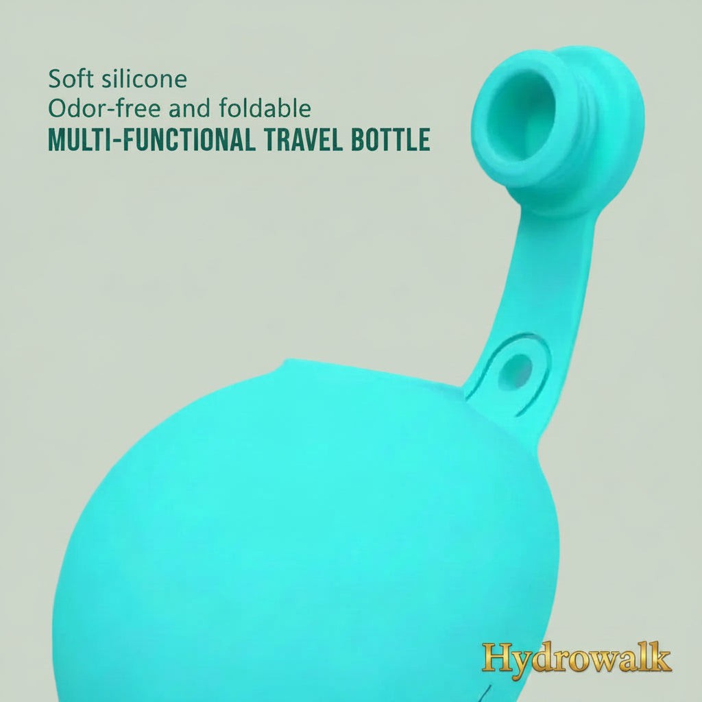Gr8est HydroWalk teal silicone foldable bowl attachment for portable dog water bottle