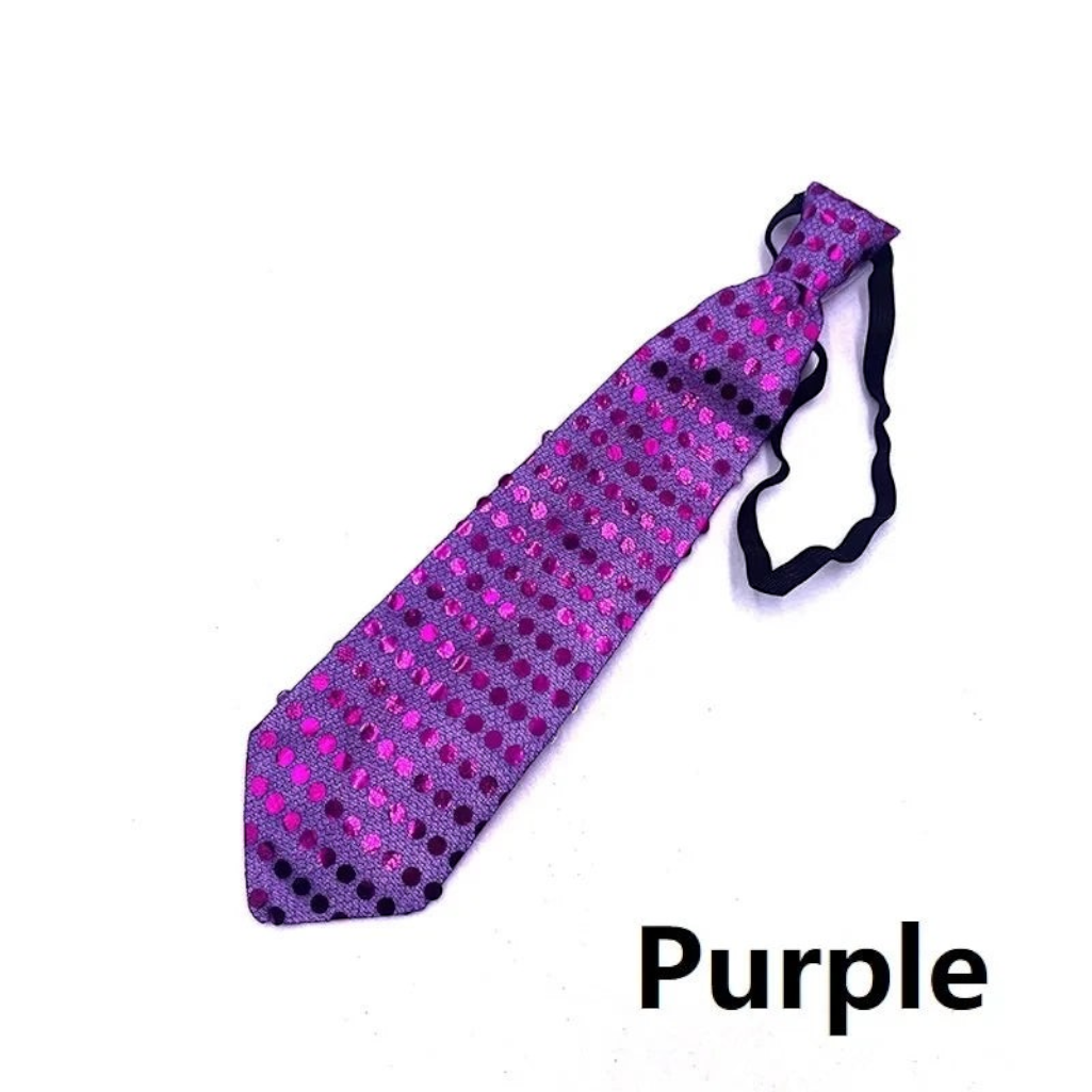 Gr8est Phosphorico purple LED light-up bow tie with a textured, shimmering finish for parties and raves.