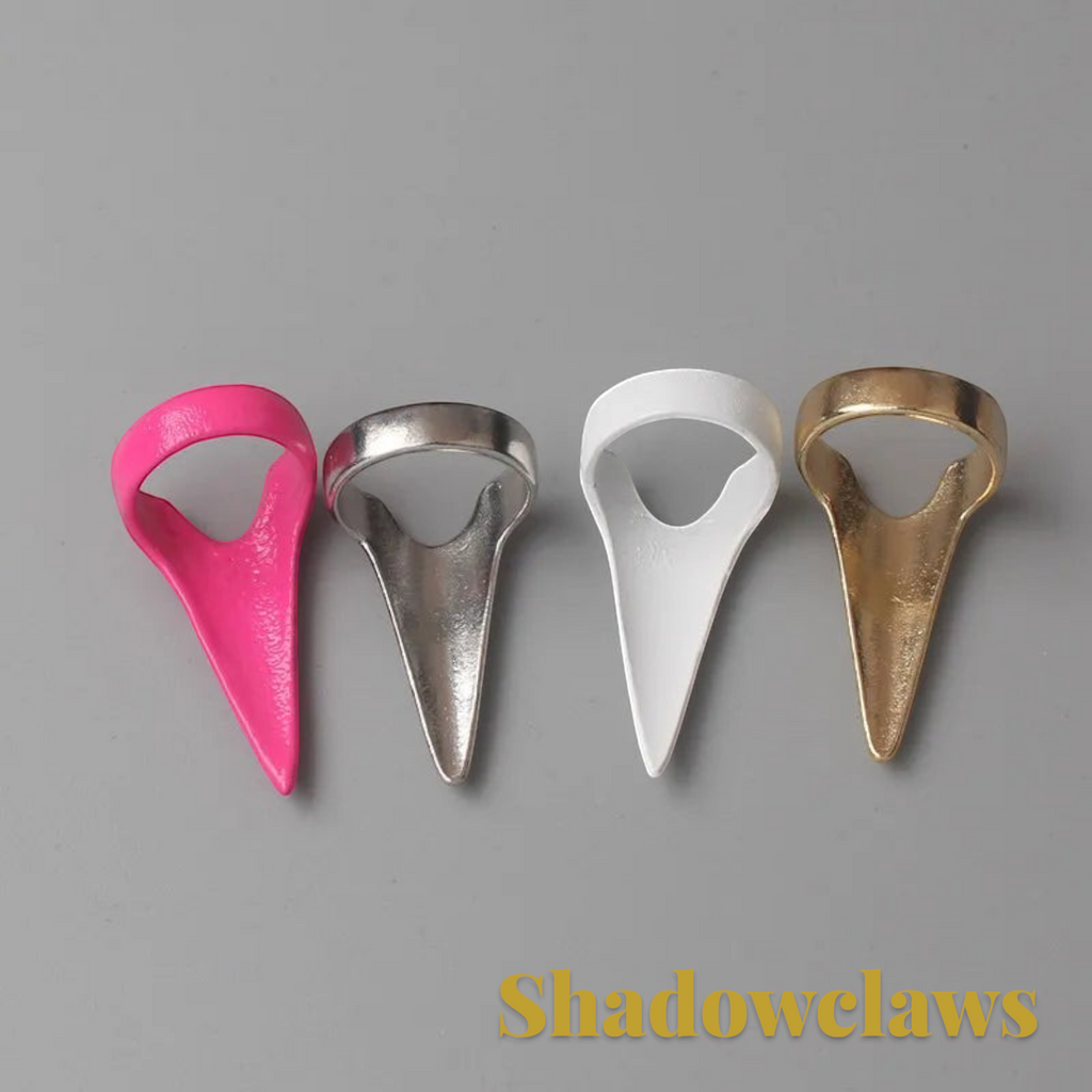 Gr8est Shadowclaws steampunk claw rings in pink, silver, white, and gold zinc alloy for Halloween costumes