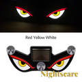 Gr8est solar LED demon eye car window light with red, yellow, and white glowing eyes and suction cup mounts