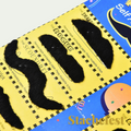 Gr8est Stachefest 12-pack of black self-adhesive fake moustaches in various styles for Halloween costumes