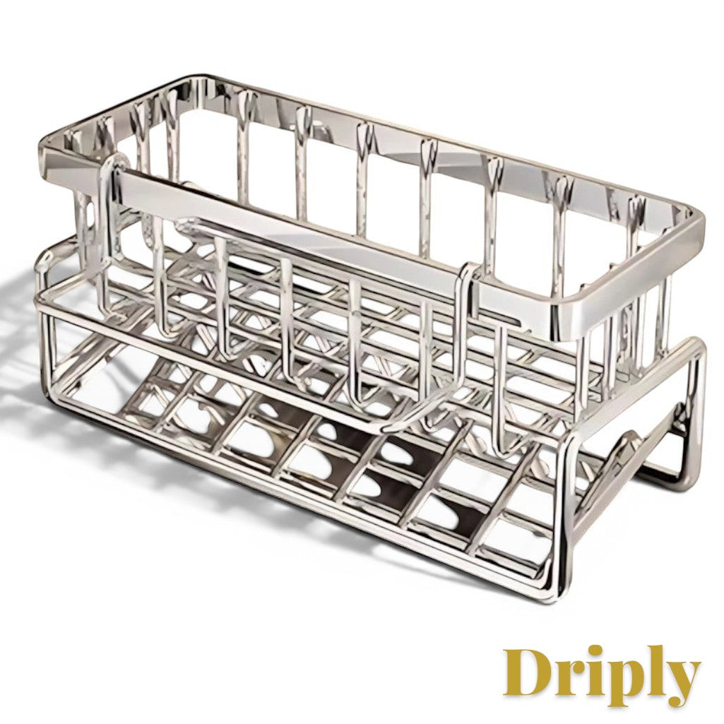 Gr8est stainless steel over-sink drying rack for dishes and utensils with a durable, rust-resistant design.