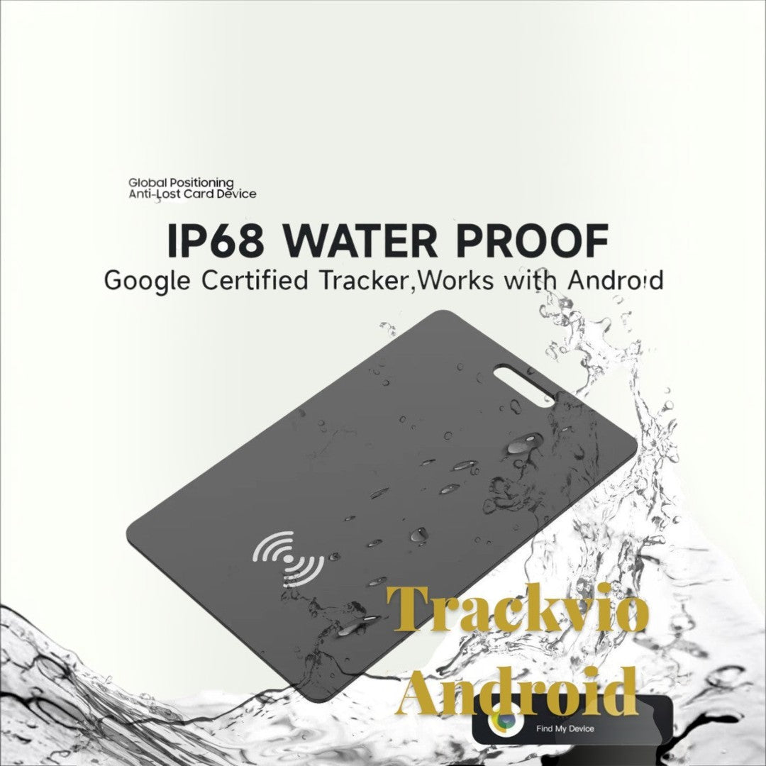Gr8est Trackvio Android waterproof Bluetooth smart tracker card for wallets and luggage with Google Find My Device