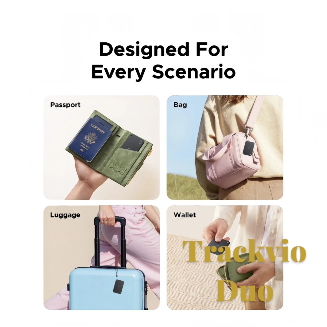 Gr8est UGREEN FineTrack Slim 2 smart tracker used for passport, bag, luggage, and wallet tracking in various settings