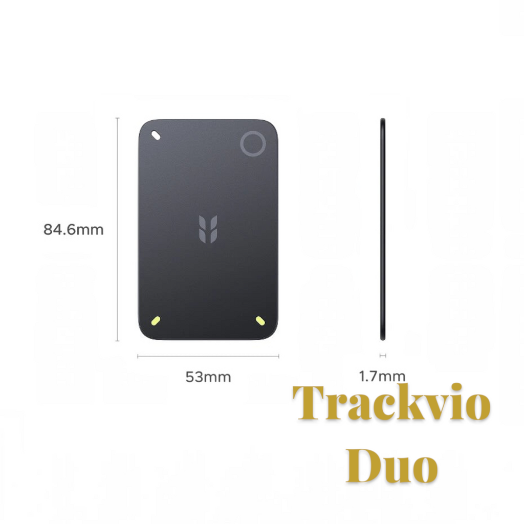 Gr8est UGREEN FineTrack Slim 2 smart card tracker showing dimensions and ultra-thin 1.7mm profile for wallets
