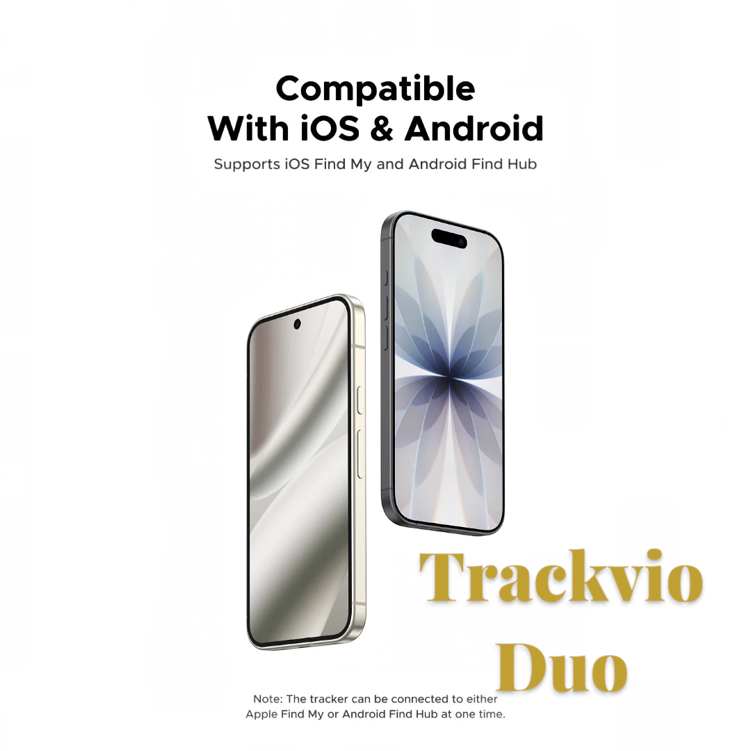 Gr8est UGREEN FineTrack Slim 2 smart tracker shown with iOS and Android smartphones for compatibility demonstration