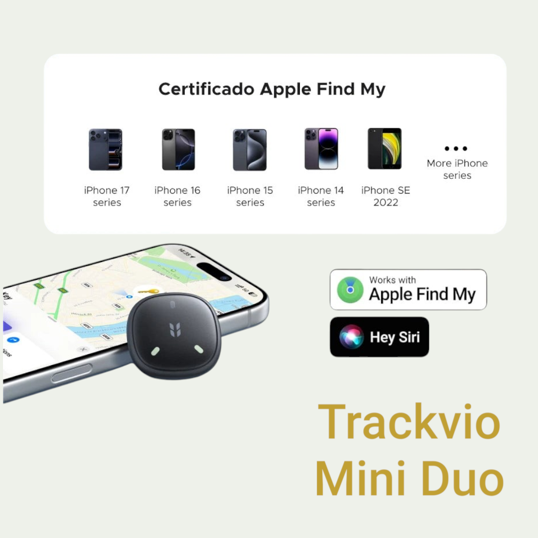 Gr8est UGREEN smart item tracker showing Apple Find My compatibility and smartphone location map interface