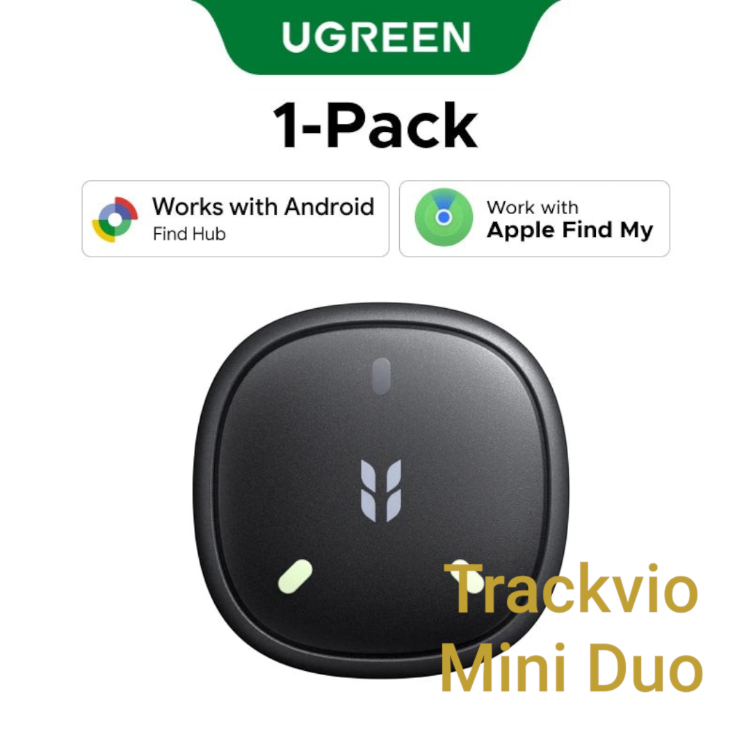 Gr8est UGREEN FineTrack Mini Duo smart item tracker with fluorescent accents and Apple Find My and Android support
