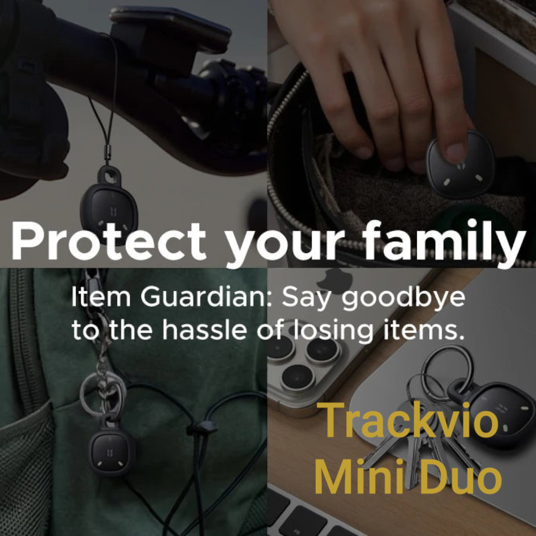 Gr8est UGREEN smart item trackers attached to keys and a backpack for secure location tracking