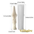 Gr8est Veilspire 3D silicone ghost candle mold with dimensions shown for the mold and finished figure