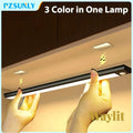 Gr8est Waylit motion sensor LED bar light mounted under a kitchen cabinet with adjustable warm and white lighting.