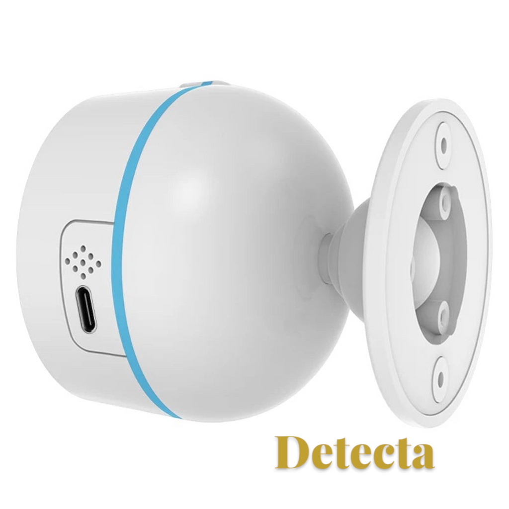 Gr8est white smart PIR motion sensor with USB port and adjustable wall mount for home security systems