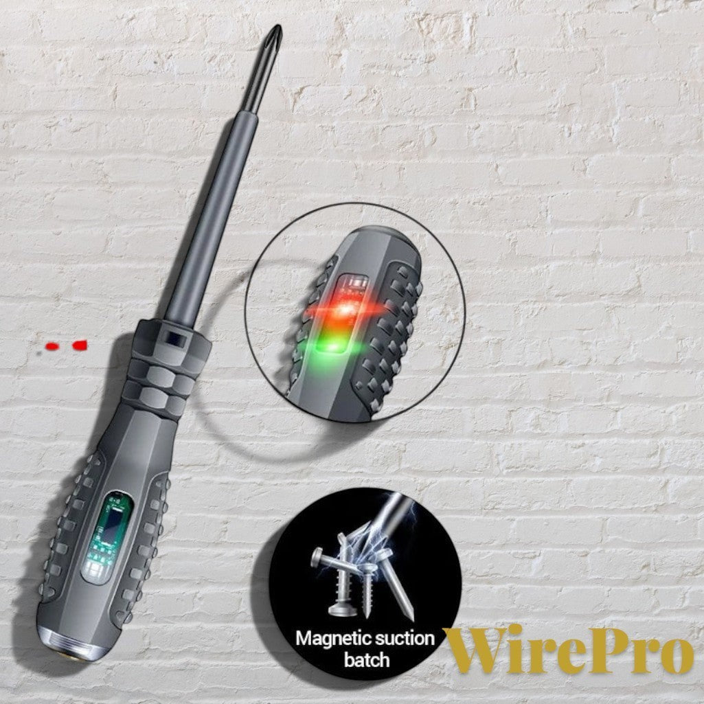 Gr8est WirePro multi-function screwdriver with magnetic suction tip and ergonomic non-slip handle
