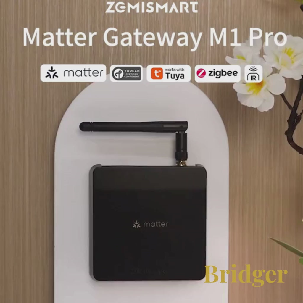 Bridger - Zemismart Matter Thread Zigbee Gateway with IR Control Smart Home Bridge Hub Support Tuya Google Home SmartThings Homekit M1 Pro