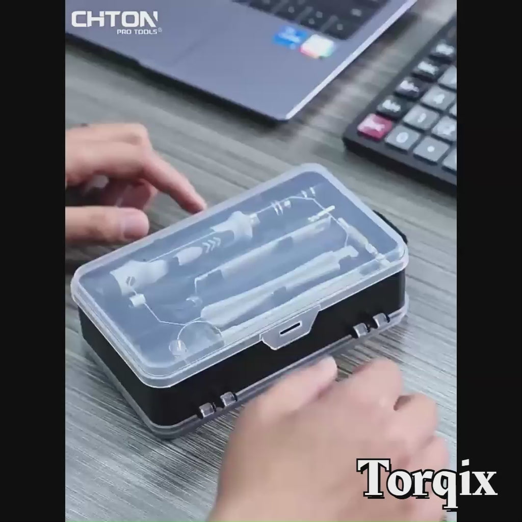 Torqix - 115-in-1 Precision Screwdriver Set with Triangular Head | Anti-Slip Handle for iPhone, Android, Laptop, Watch & Glasses Repair